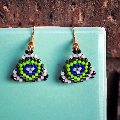Concentric Circles Triangle Earrings