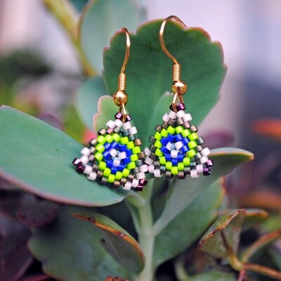 Concentric Circles Triangle Earrings