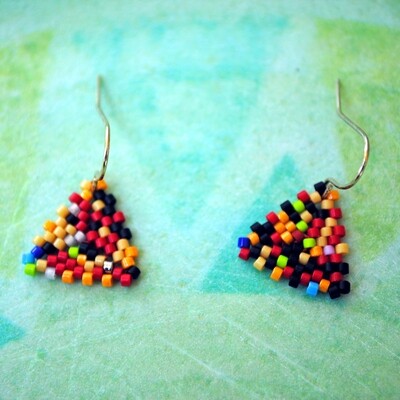 Confetti Triangle Earrings