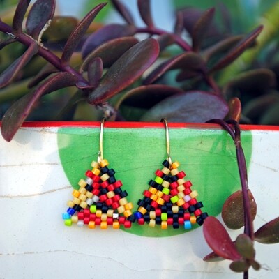 Confetti Triangle Earrings
