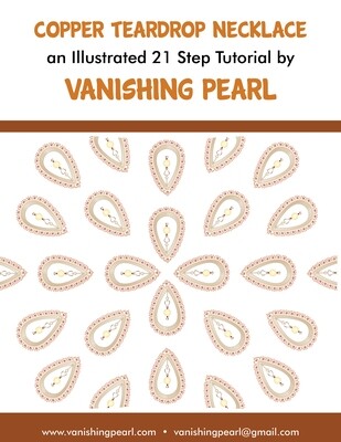 Sunset Teardrop Necklace: Instant Download PDF Beading Tutorial