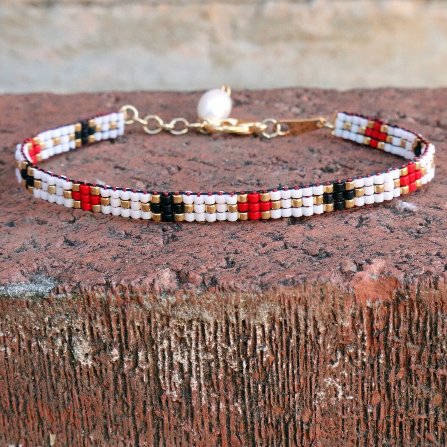 Ladybug Collection: Diamonds Skinny Loom Bracelet