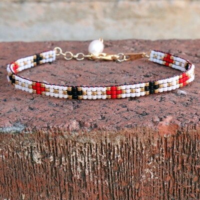 Ladybug Collection: Diamonds Skinny Loom Bracelet