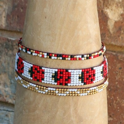 Ladybug Collection: Confetti Skinny Loom Bracelet