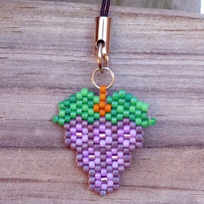 Grape Phone Charm/Zipper Pull