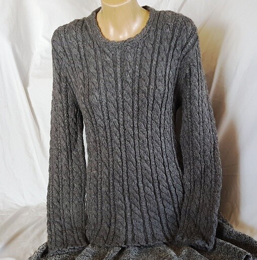 Mid grey Cable Ladies Jumper End of Winter Special, normally $350.00