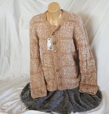 Ladies Jacket - Honeycomb, lace collar button up round neck, End of Winter Special, normally $400.00