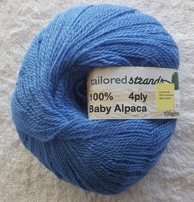 SUPER SPECIAL SEPTEMBER 4ply 100gram 100% Australian baby alpaca balls. At $13.95/100g each that's 42% discount! almost 1/2 price! - ocean blue, Normally $23.90/100g. SUPER SPECIAL SEPTEMBER 4ply 100gram 100% Australian baby alpaca balls. At $13.95/100g each that's 42% discount! almost 1/2 price! - ocean blue, Normally $23.90/100g.