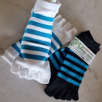 SOCKS with TOES - Bamboo individual TOES ankle SOX  -made from ecologically sustainable bamboo production, super soft & comfy. Mens Size 6-11.  Limited stock, only $5.99/pair. END OF BATCH.