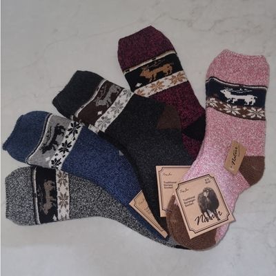 SOCKS ON SPECIAL - NORWAY WOOLEN (Traditional Norweger-Socken) SOX Warm, light, loose top. Two sizes. Limited stock 3pk for $19.99  (RRP$33/3pk)  -SMALL SIZE TEMPORARILY SOLD OUT NEW STOCK COMING SOON