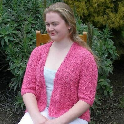 CARDI SALE - Aussie alpaca Cyclamen pink Lacework Ladies Cardi, Spring Special, normally $299.00