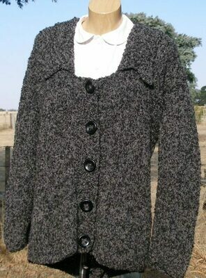 Ladies Jacket, Wide neck bi-color charcoal, End of Winter Special, normally $395.00 Ladies Jacket, Wide neck bi-color charcoal, End of Winter Special, normally $395.00
