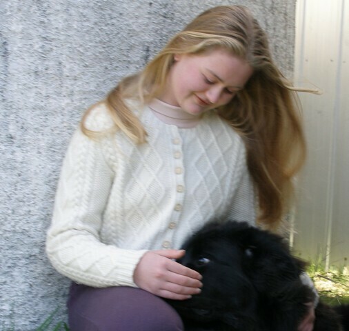 Ladies Aran Cable Cardi, Natural cream color.   End of Winter Special, normally $299.00