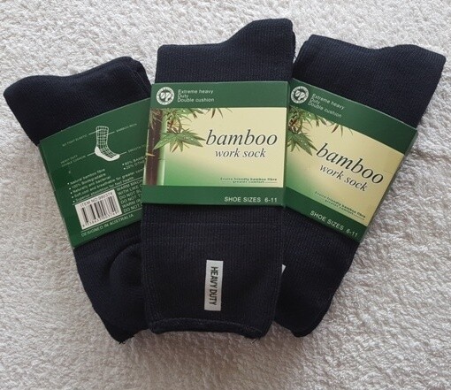 SOCKS Bamboo Socks - Aussie designed, made from ecologically sustainable bamboo, super soft and absorbent. Very last of this lot ...only 2 pairs left ...bargain priced at AU$7.99 per pair. Were $11