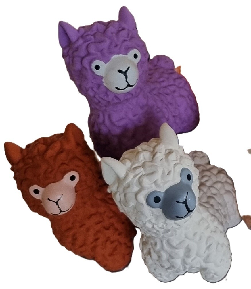 Toy Alpaca squeaky toy  3 colours   Ideal dog toy too !! 14cm/5.5inch tall