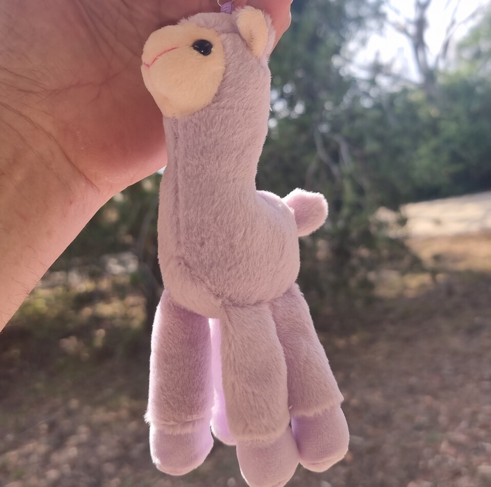 Toy SOOOO CUTE Fluffy Soft cuddly Alpaca Plush Toy with key ring, 6 colours, 18cm/7 inch tall