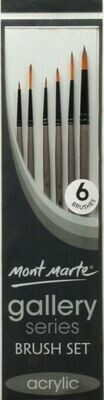 Round Fine liners brush set - Mont Marte 6 pack