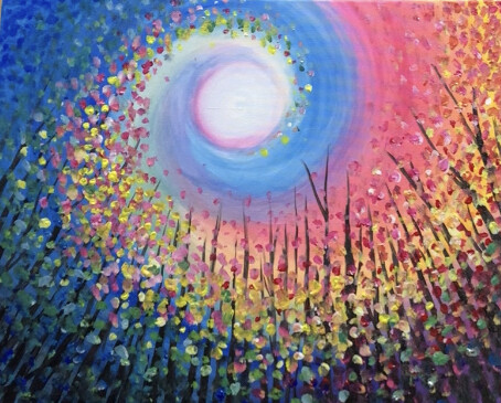 Digital painting class - Rainbow swirl