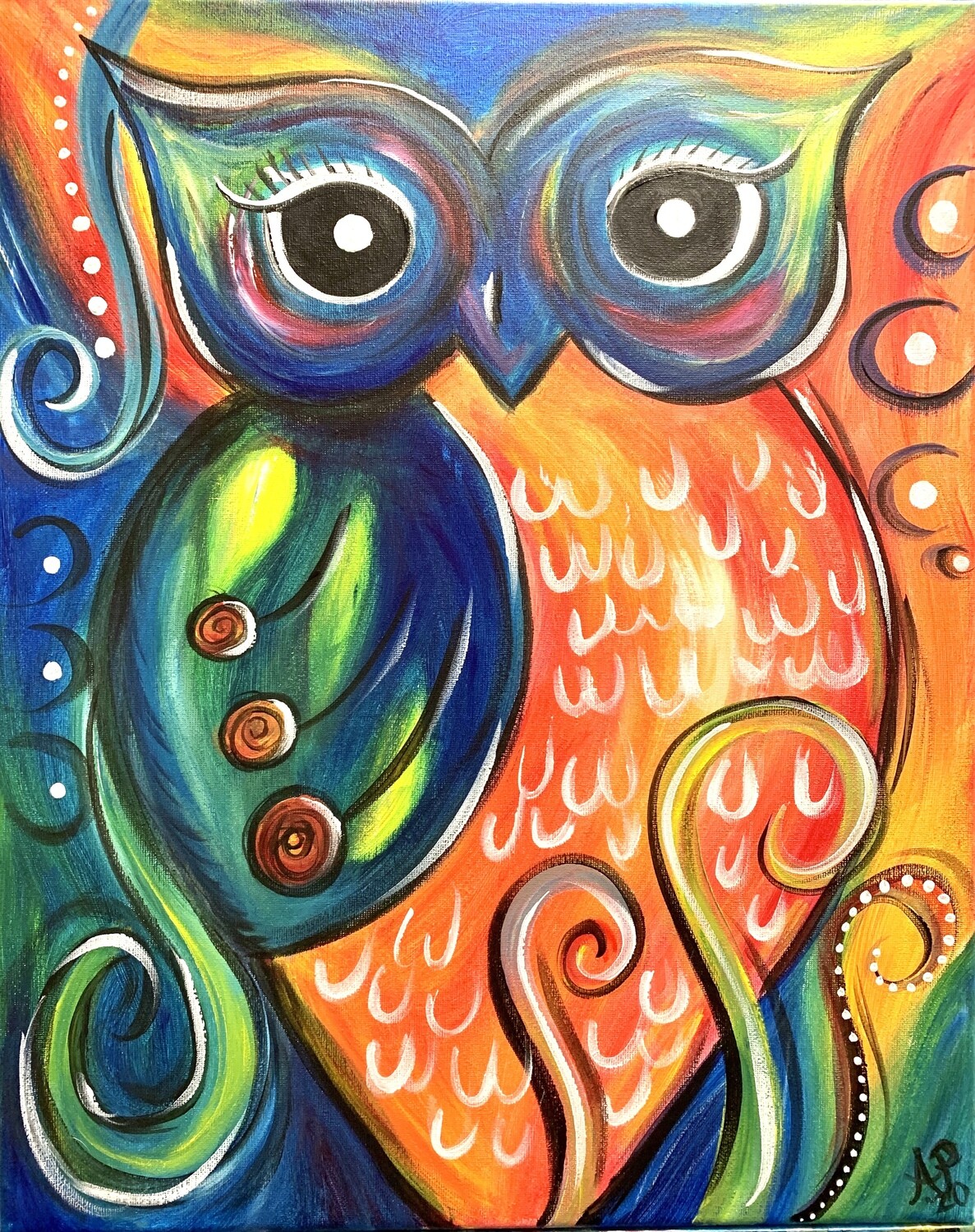 Digital painting class - Owl
