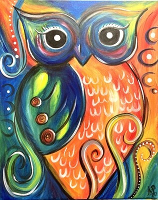 Digital painting class - Owl