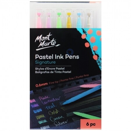 MM Pastel Ink Pens Fine Tip 6pc