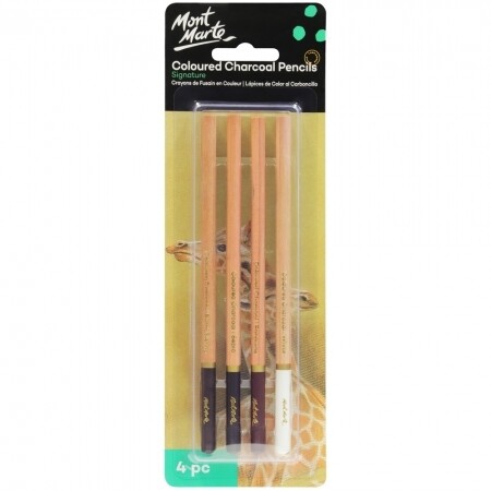 MM Coloured Charcoal Pencils 4pc