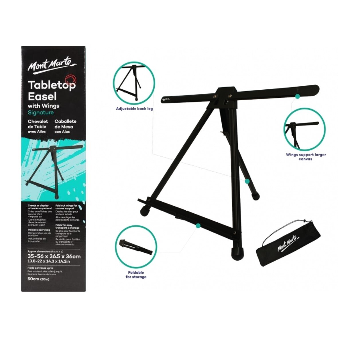 Tabletop Easel Signature with Wings