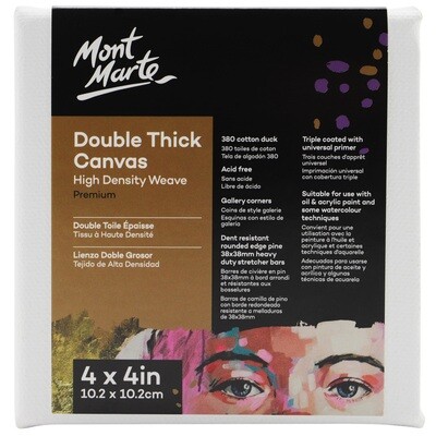 Mont Marte Premium Canvas Double Thick 4&quot; x 4&quot; - 10 x 10cm
