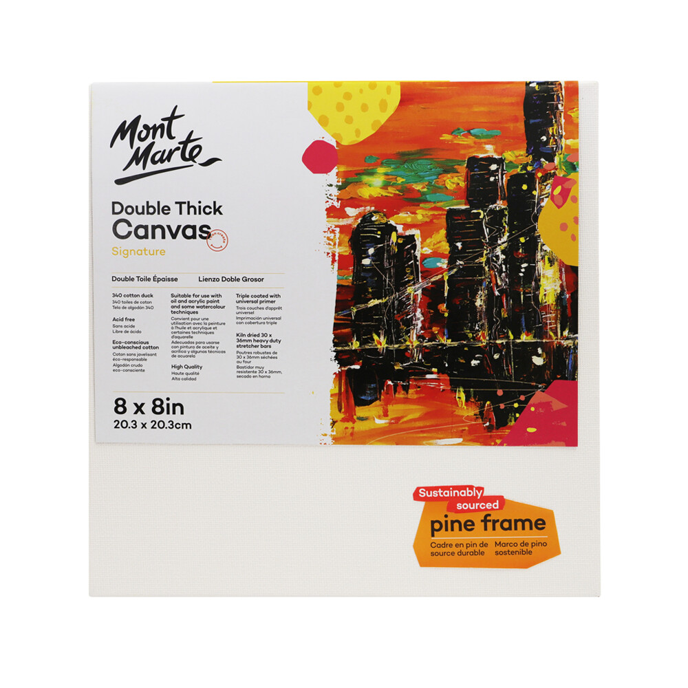 Mont Marte Signature Canvas Double Thick 8&quot; x 8&quot; - 20.3 x 20.3cm