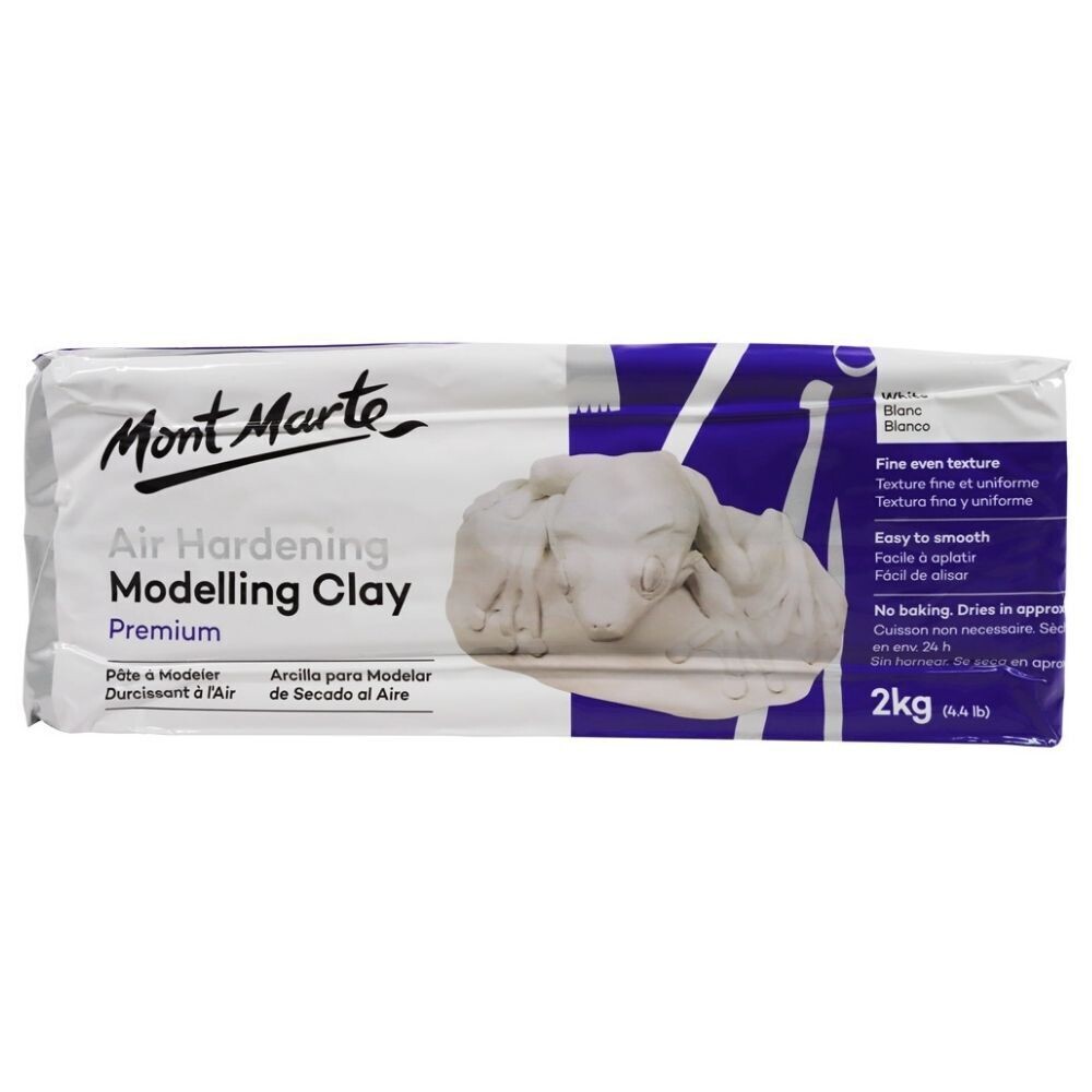 Mont Marte Air Hardening Modelling Clay - White 2kg