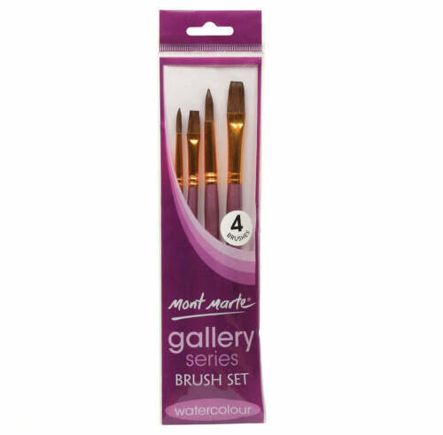 MONT MARTE GALLERY SERIES BRUSH SET WATERCOLOUR 4PC