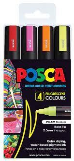 POSCA PC 5M Paint Markers Assorted 4 Pack