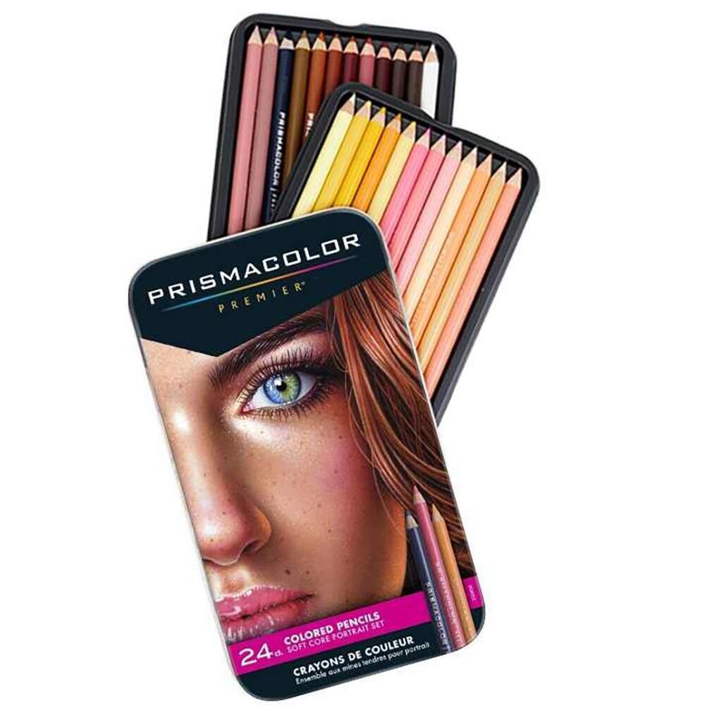 Prismacolor Premier Colouring Pencil Tin Of 24 - Portrait