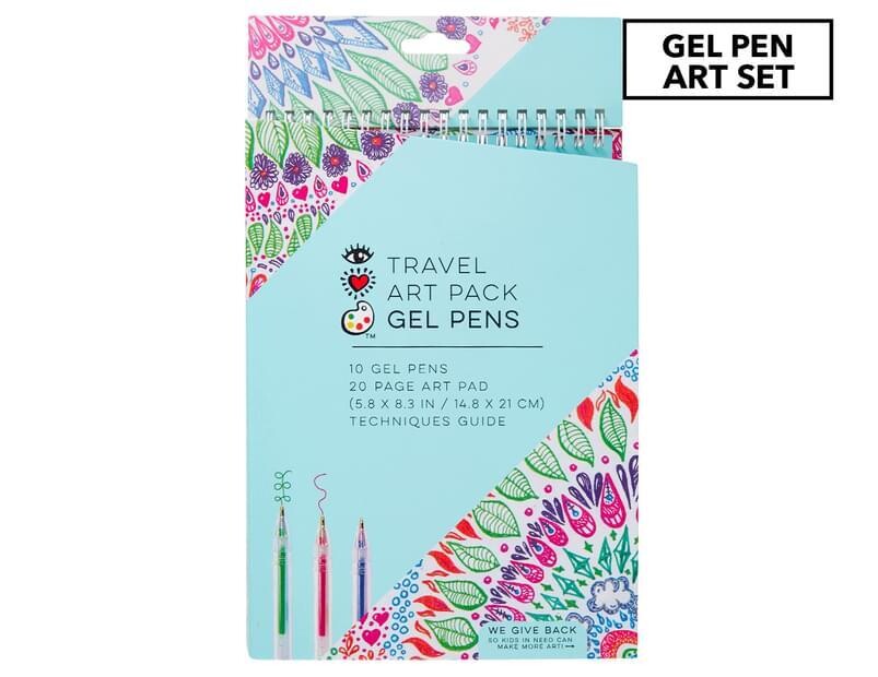 I Heart Art Gel Pen Travel Art Pack
