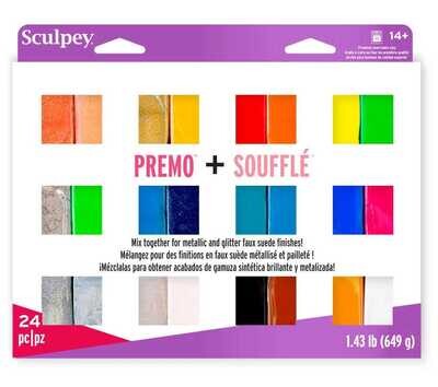 Sculpey Premo + Souffle 24pk Sampler Set