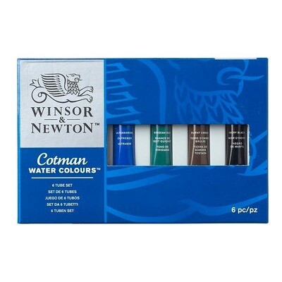 Winsor & Newton Cotman Watercolour 6x8ml Tube Set
