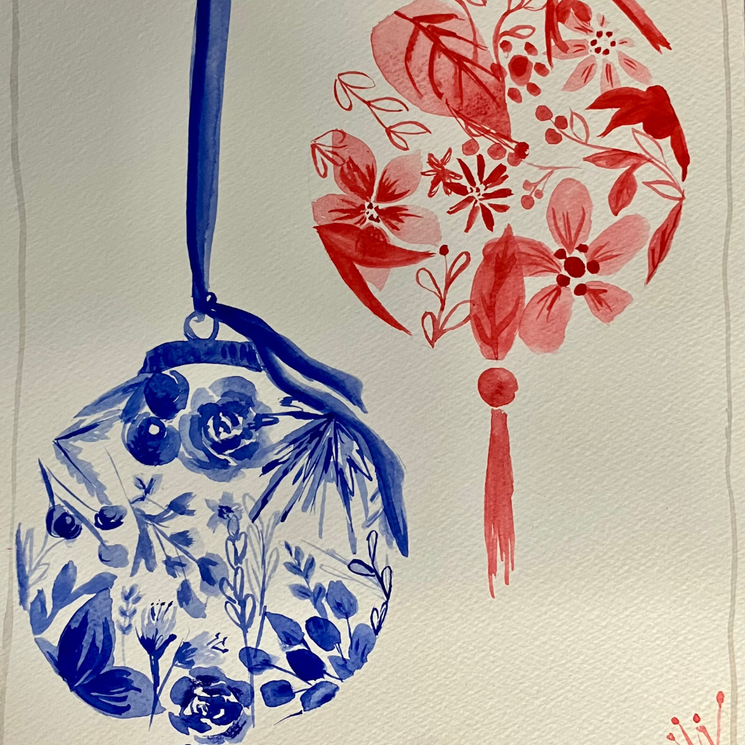 Watercolour Ornament Christmas Cards- Sunday 11th December 11am-1pm