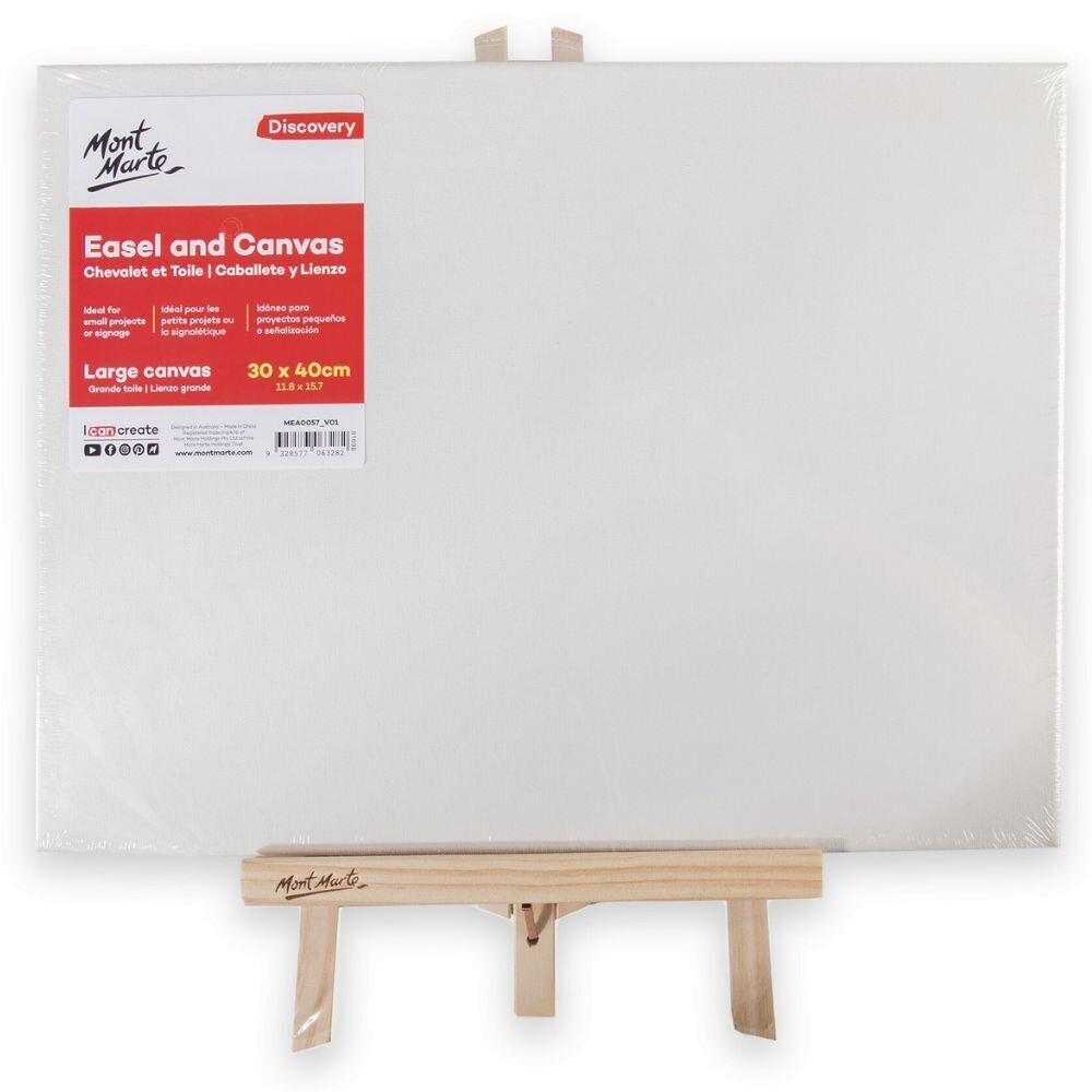Mont Marte Discovery Easel with Canvas 30x40cm - Large
