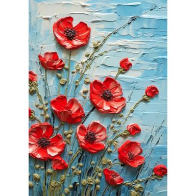Poppy Painting with Palette Knives - Wednesday 24 April, 6:30-8:30pm