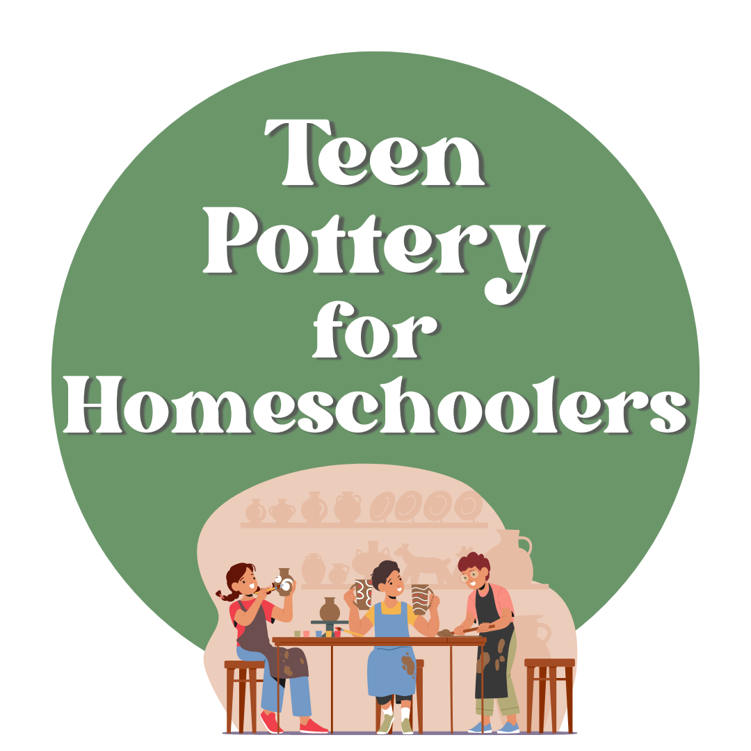 PRIVATE Homeschool Teen Pottery Class 11+, Tuesdays 10 - 11.30am