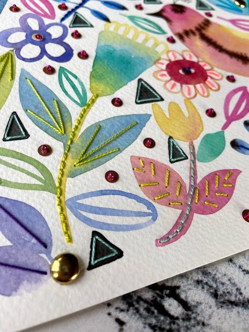 Embroidered Watercolour Workshop- Saturday 5th July, 2-4pm
