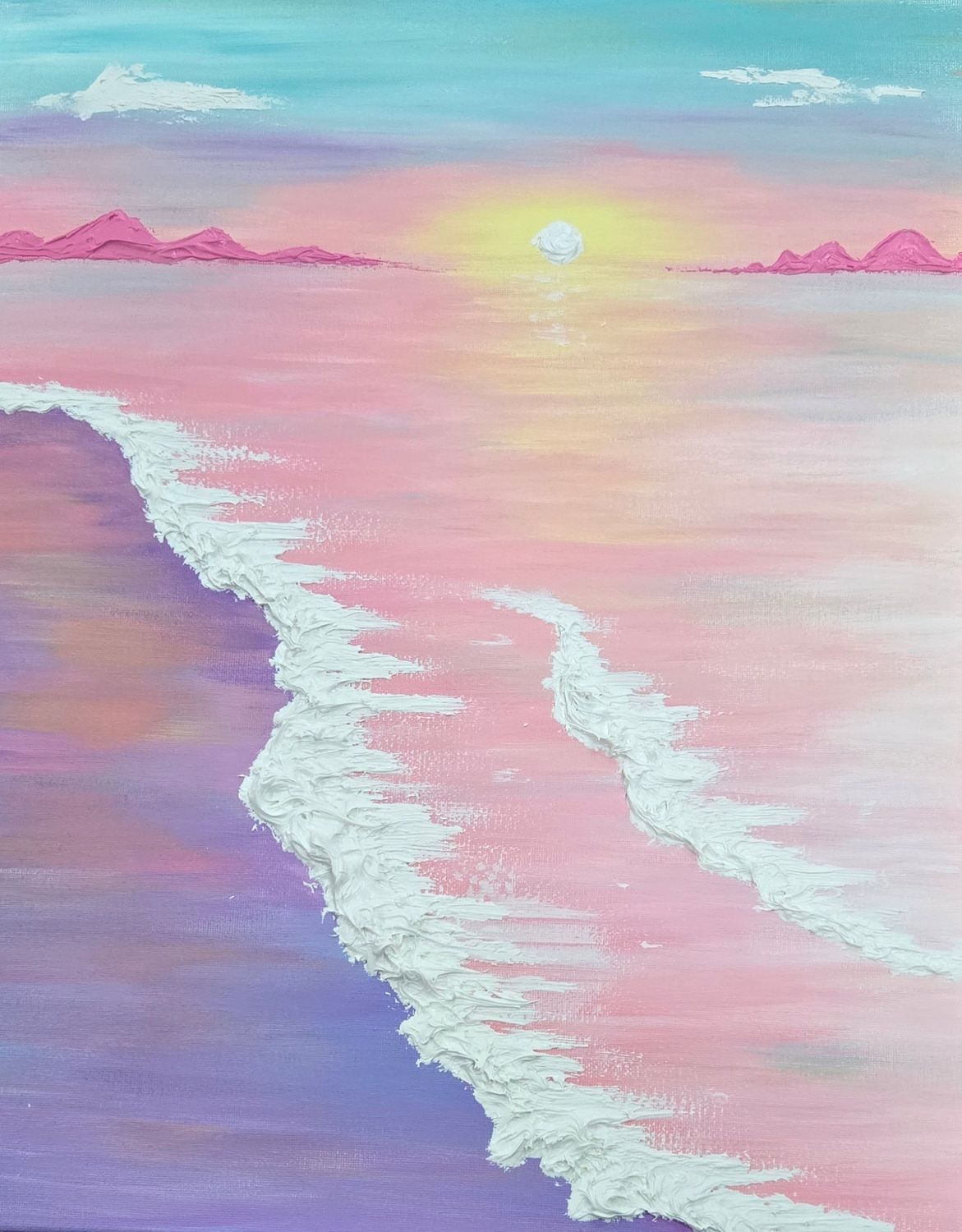 Textured Pastel Beach Painting, Friday 29th August 6-8pm