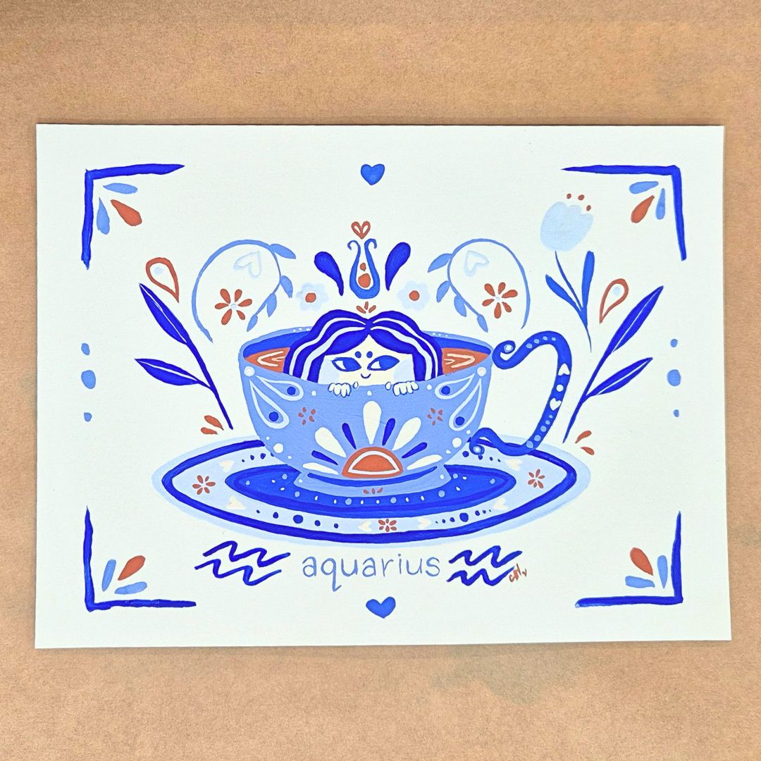 Zodiac Gouache Painting Workshop , Sunday October 19th, 2-4pm