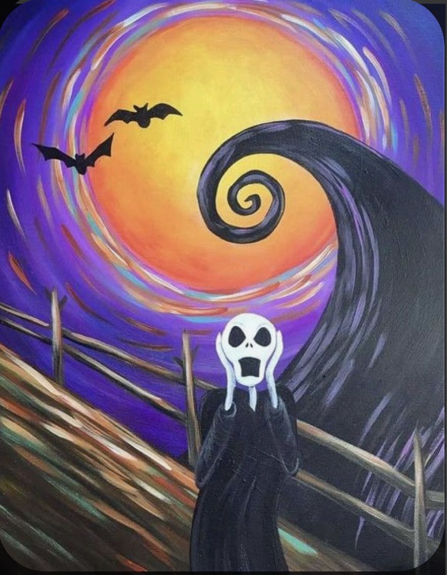 Jack Scream-ington Halloween Paint n Sip! Friday 31st October, 6-8pm
