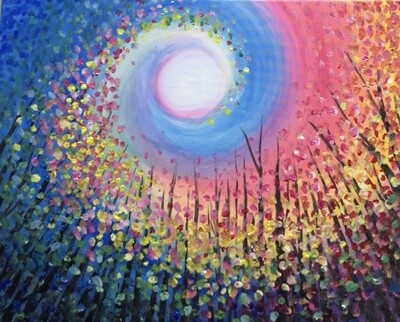 Digital painting class - Rainbow swirl