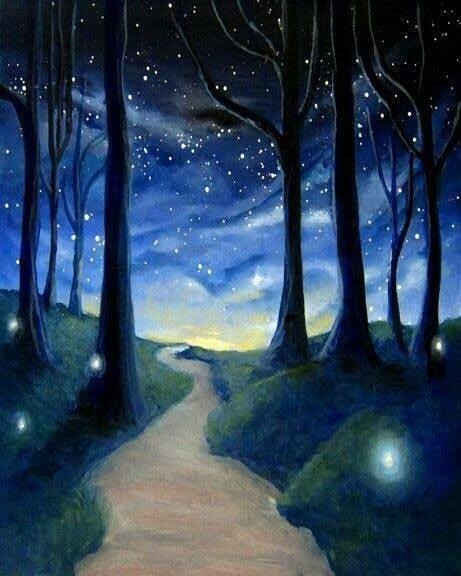 Digital painting class - Midnight stroll
