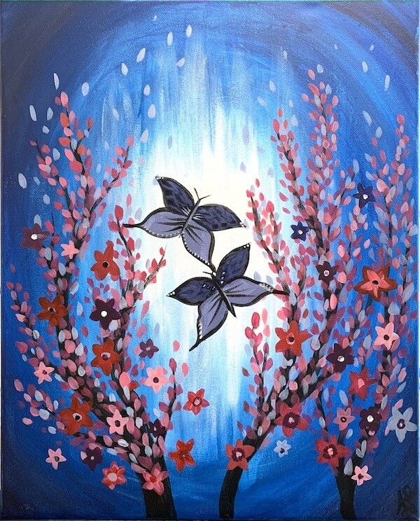 Digital painting class - Butterflies
