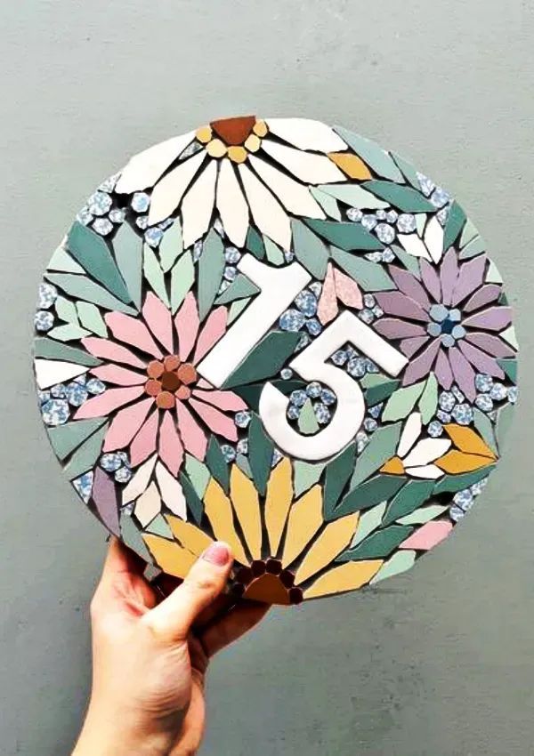 Round Mosaic House Number Workshop - Sunday Feb 22nd, 2-4pm