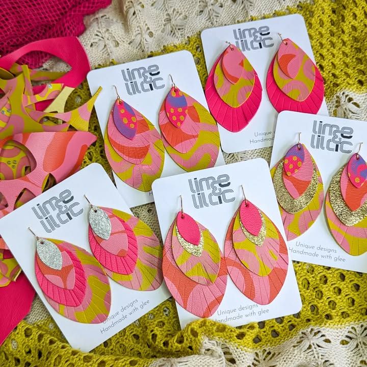 Handpainted Leather Earring Workshop- Saturday 11th April 1-3pm