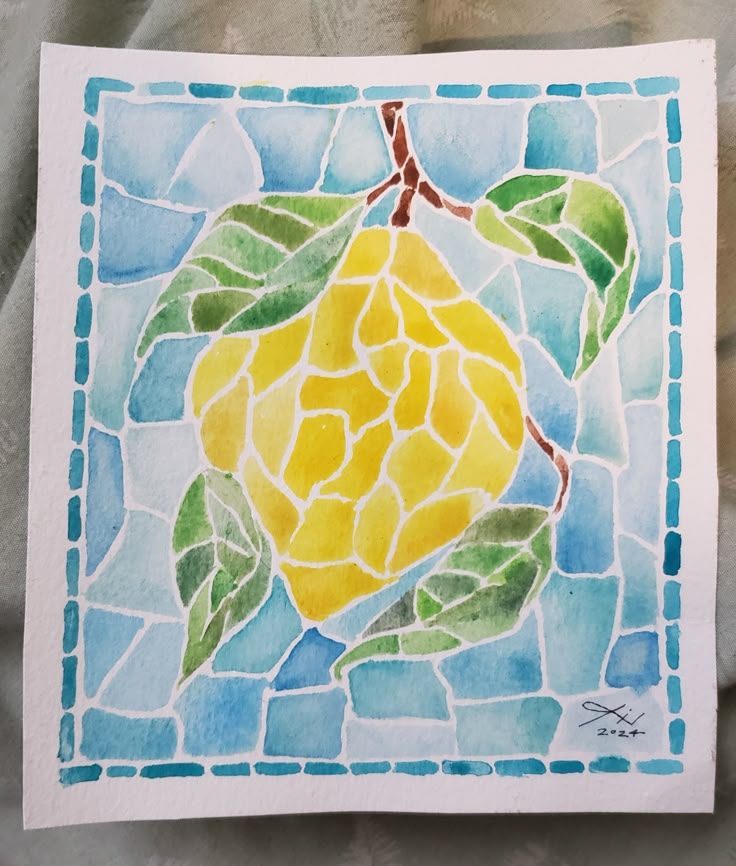 Watercolour Mosaic Lemon - Sunday 30th August, 2-4pm